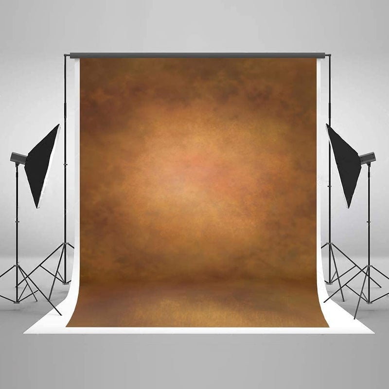 Kate 8Ã—8ft Brown Abstract Photo Backdrop Old Master Texture Background Portrait Light Brown Photography Backdrops for Photographer Headshots Fabric Free Wrinkles - Image 1